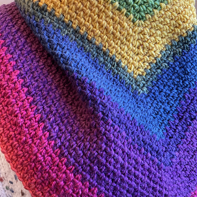 Rainbow Mandala Shawlette