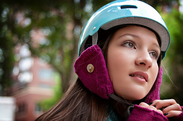 Buckman Neighborhood Bicycler's Outfit - Helmet Ear Cozy