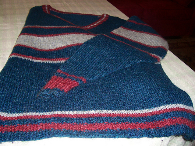 Garter Ridge Stripe Pullover