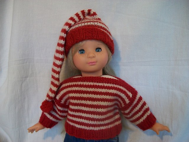 Striped Boat-neck for 18" dolls