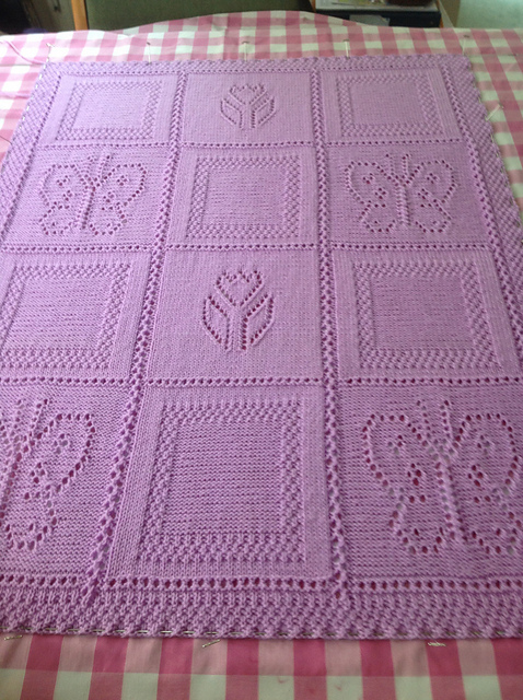 Butterfly and Flower Blanket 4528