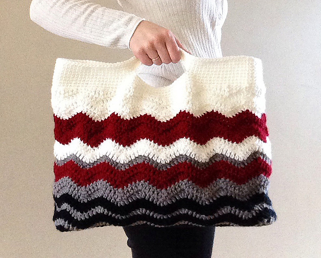 Color Gradient Chevron Tote