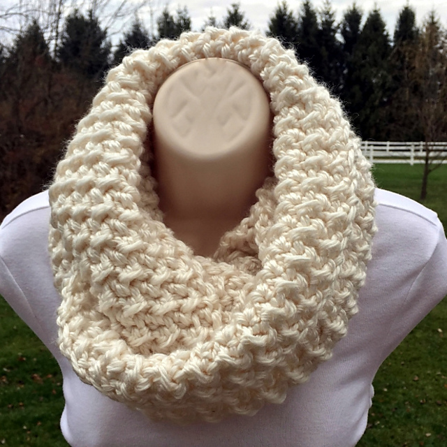Crossed Lines Infinity Cowl