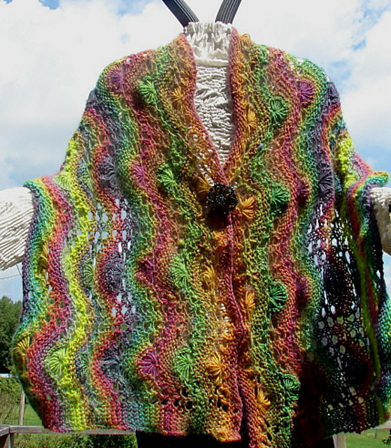 Little Fans & Eyelets Shawl or Shrug