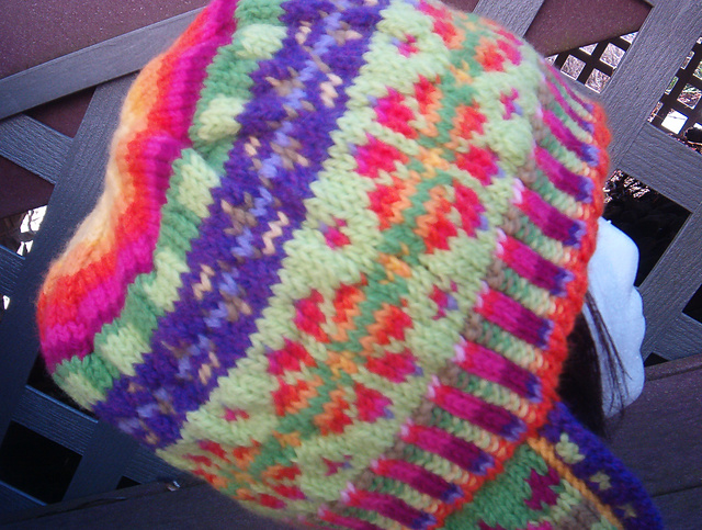 Green Fair Isle Hat February 2009