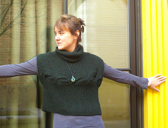 Milanese Cropped Cowl Pullover