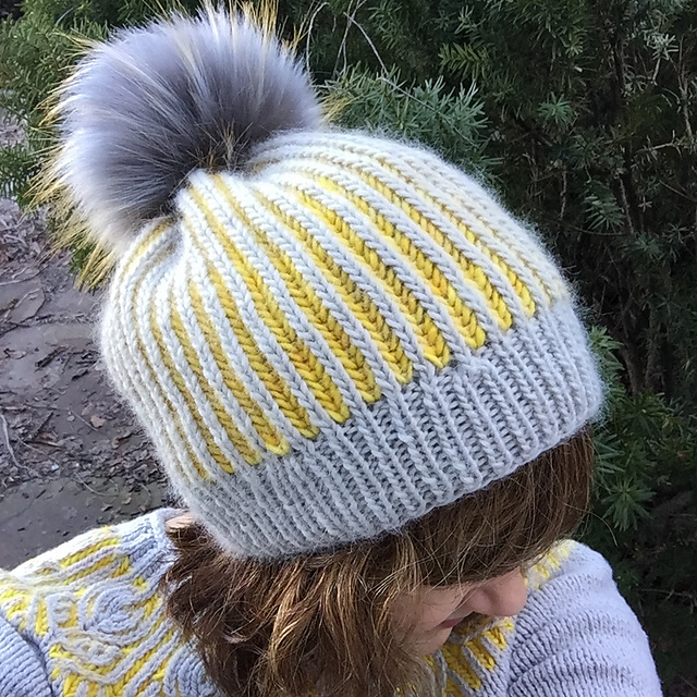 Reversible Brioche Slouchy Hat