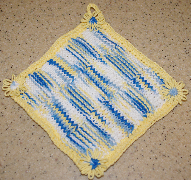 The Green Girl's Flower Power Potholder