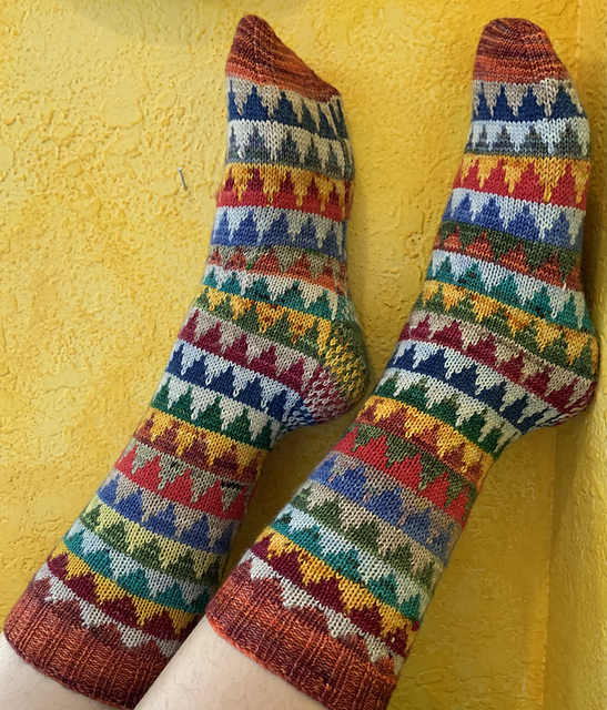 Triangle Scrappy Socks