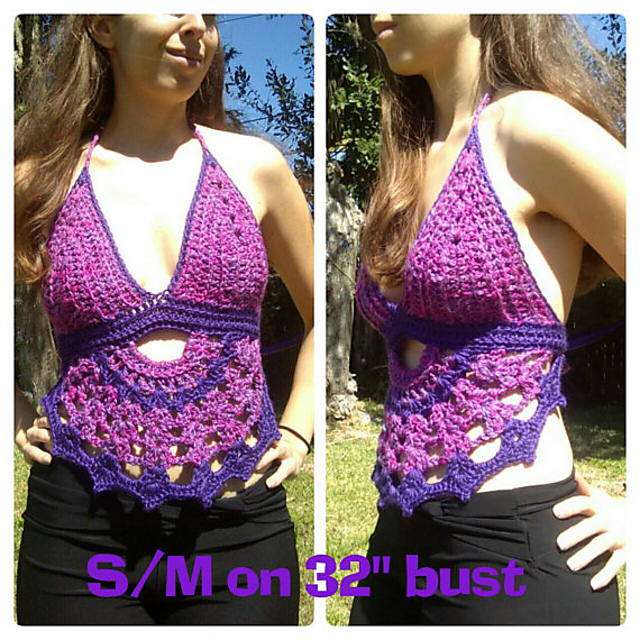 Mandala Fan Lace Halter Top