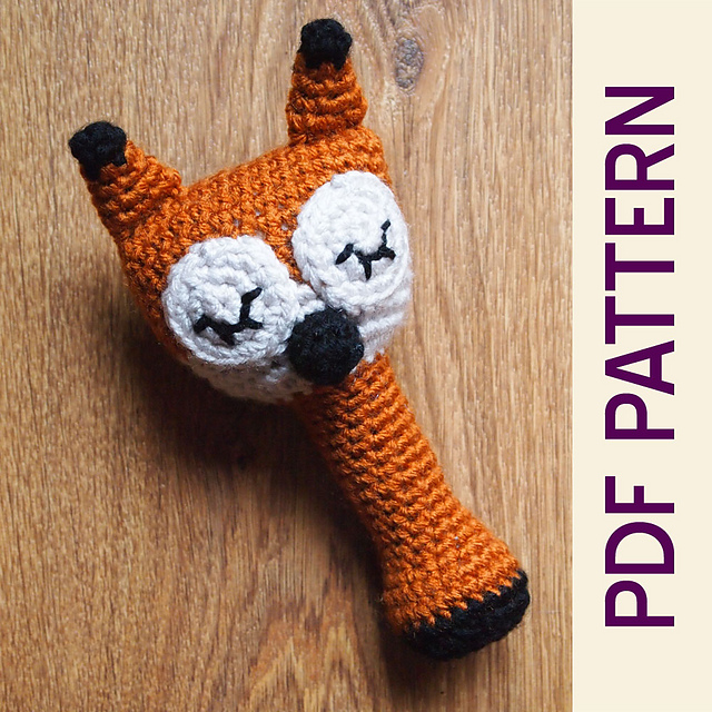 Ravelry: Sleepy Sly Fox Baby Rattle pattern by Ham and Eggs
