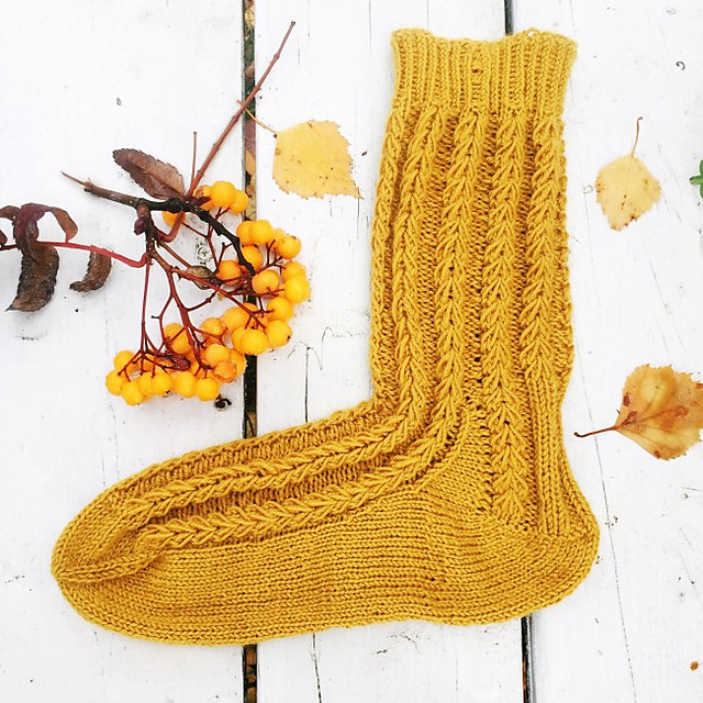 Wheat Ear Rib Socks