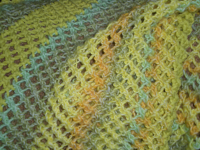 Diagonal Eyelet Shawl/Scarf 