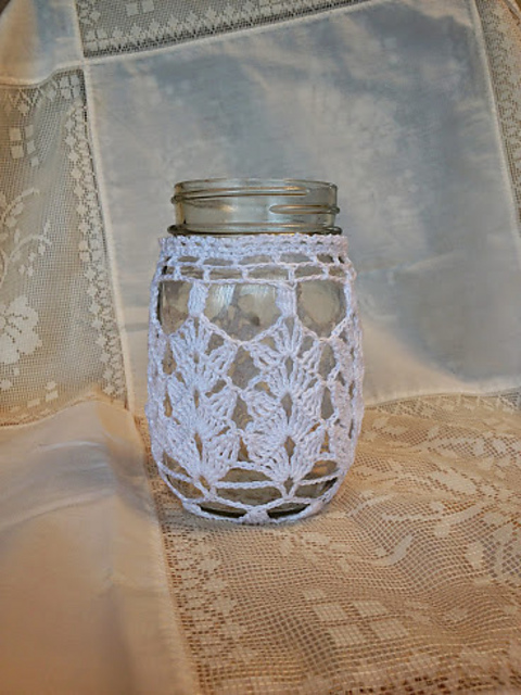 Foxglove Lace Mason Jar Cover