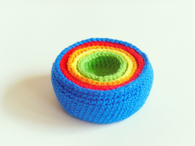 Waldorf Rainbow Nesting Bowls
