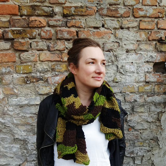 Tunisian Camouflage Scarf