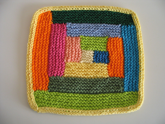 Log Cabin Dishcloth