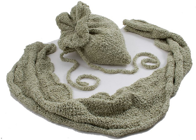 Silk Boucle Bag & Ruched Scarf