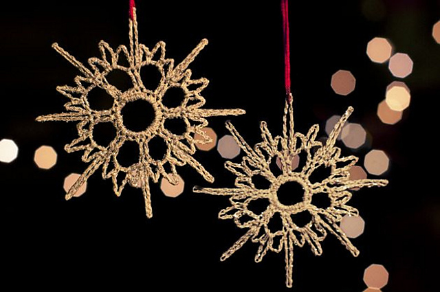 Crocheted Snowflake Ornaments