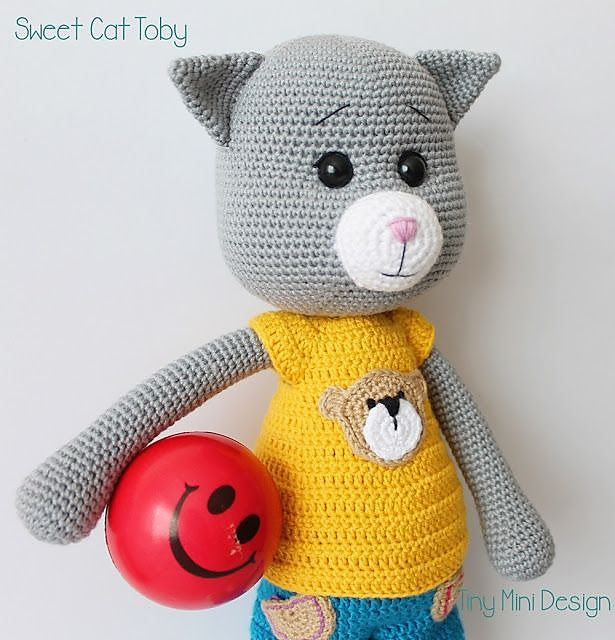 Toby Cat Pattern Ravelry: Amigurumi Cat Toby pattern by Tiny Mini Design