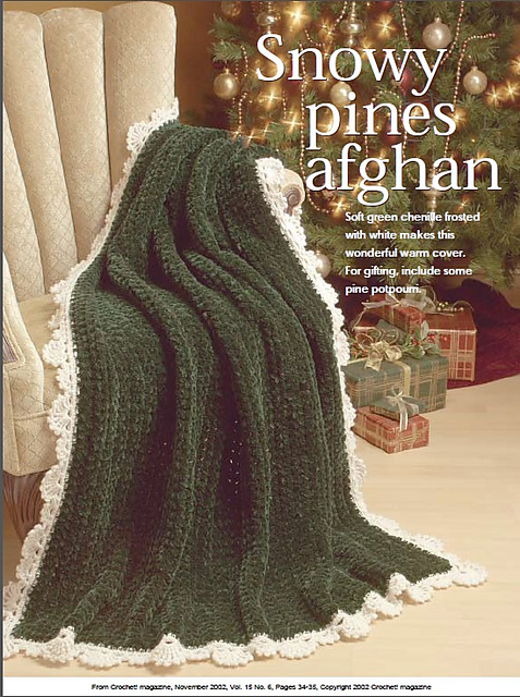 Snowy Pines Afghan