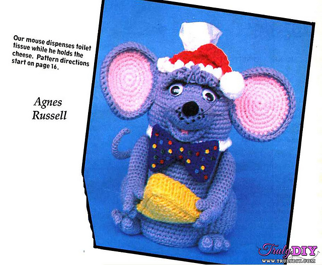Christmas Mouse Pottie Peeker
