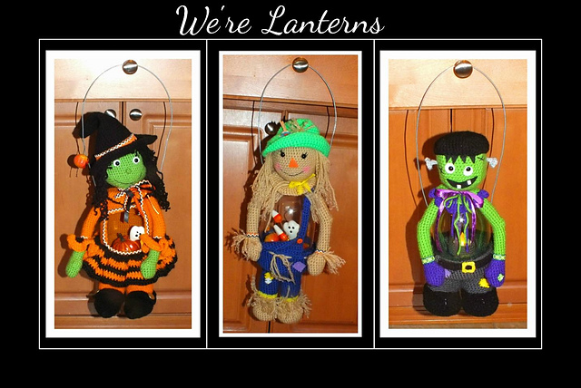 Crochet Fall-Halloween Pop Bottle Lantern