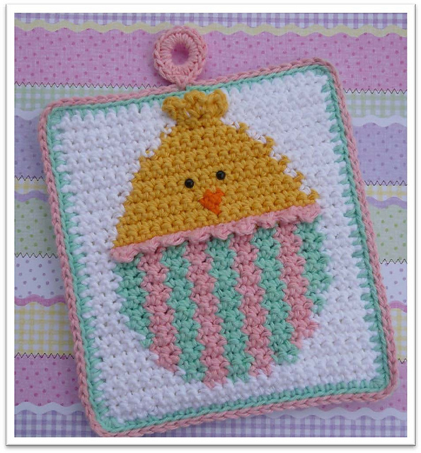 Easter Egg Chick Potholder