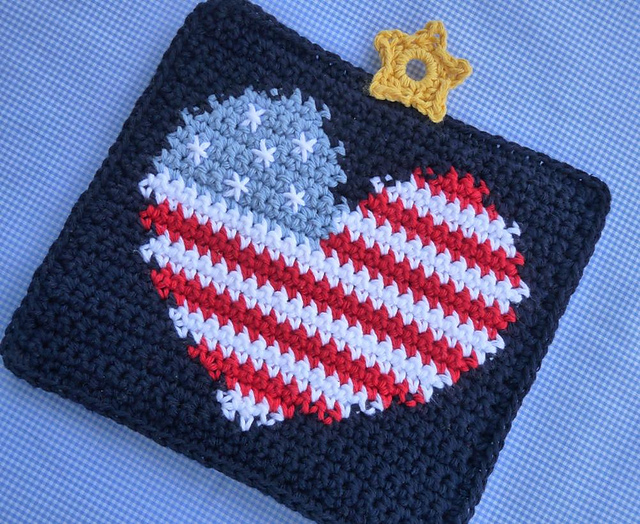 I Heart America Potholder