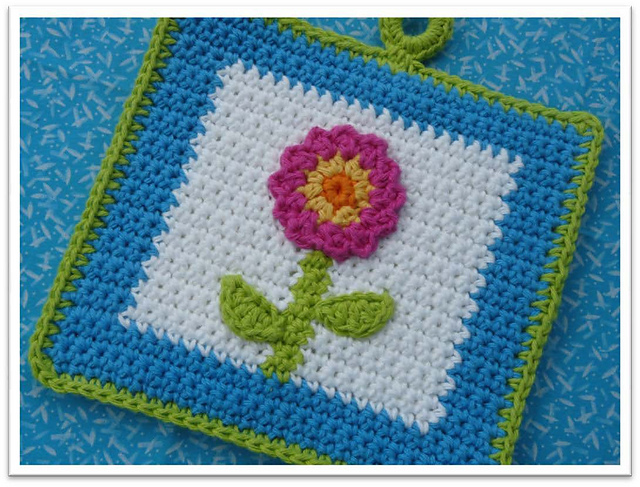 Summertime Flower Potholder