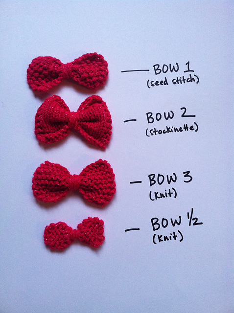 3 1/2 Ways to Knit a Bow