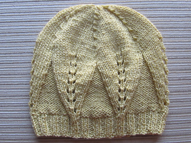 Yellow Hat With Large Leaves