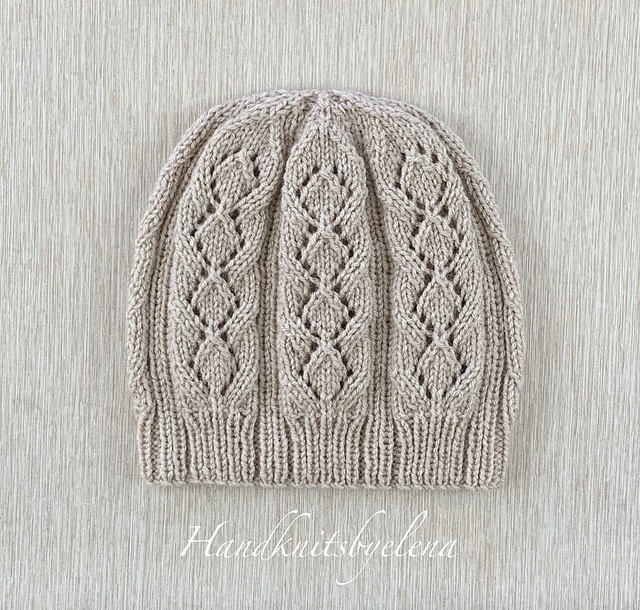Taupe Hat with Lace