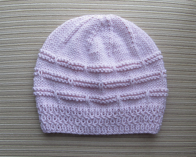 Hat with Garter Stripes