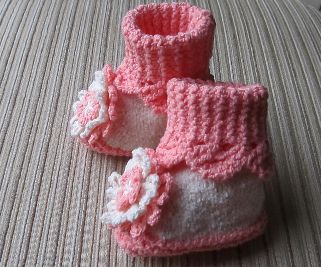 Peach and Cream Booties