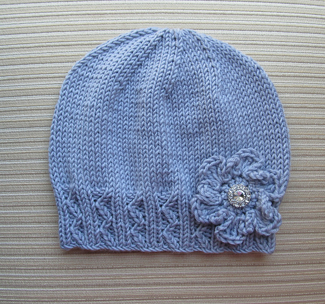 Hat with Zig Zag Ribbing