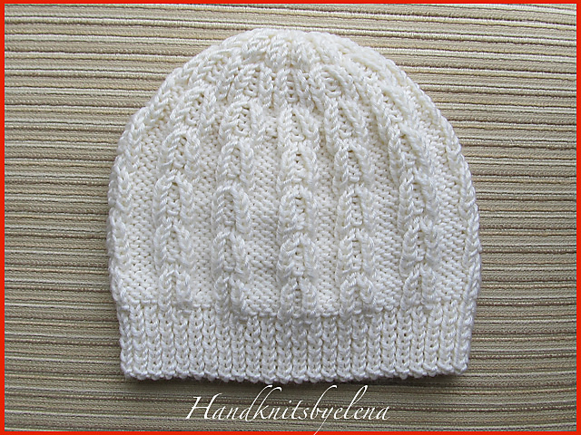 Hat in Linked Ribs Stitch
