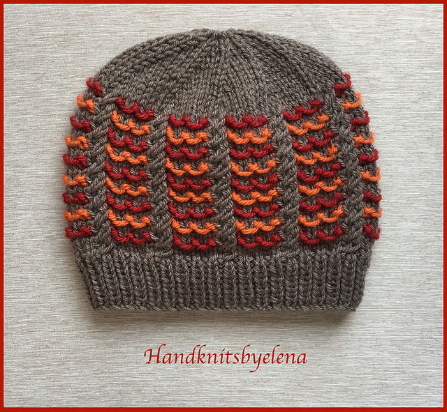 Hat with Cables and Waves