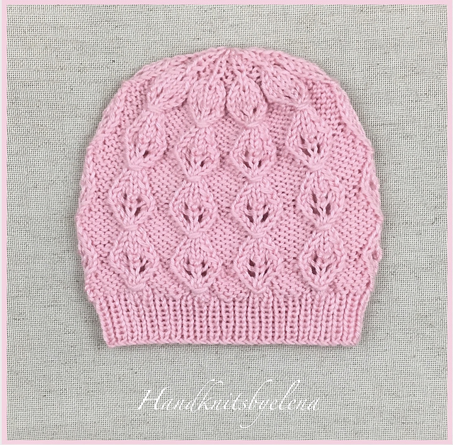 Pink Hat with Small Leaves