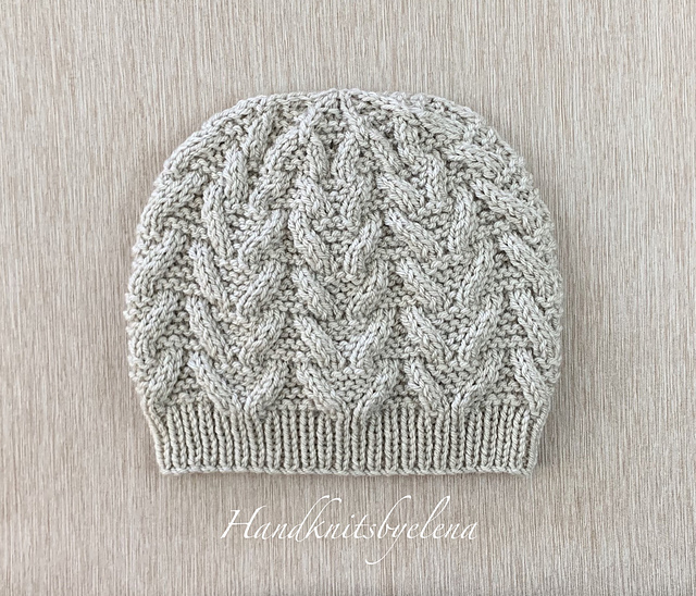 Hat with Cables and Garter Stitch