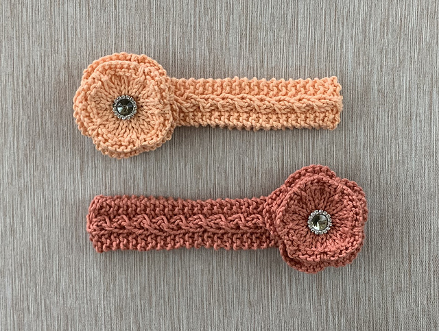 Headband with a Two Layer Flower