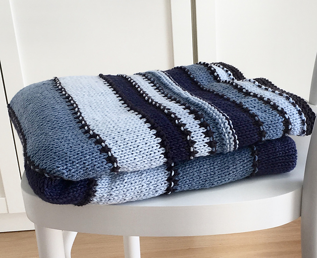 Jeanie Coastal Stripy Blanket