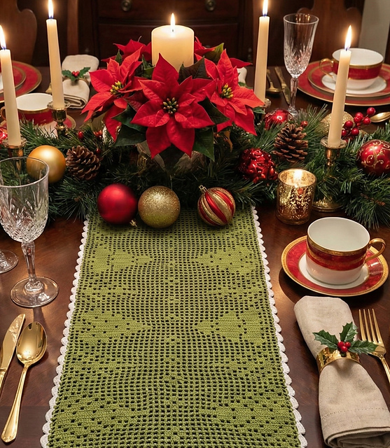 Ravelry: Christmas Tree Table Runner pattern by Raine Eimre