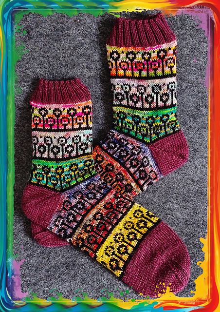 Colorful and flowerful Socks