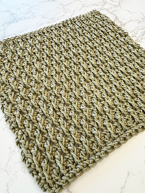 Alpine Stitch Dishcloth