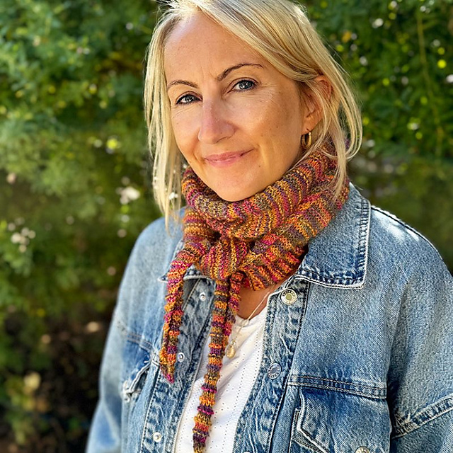Striped Serenity Skinny Scarf