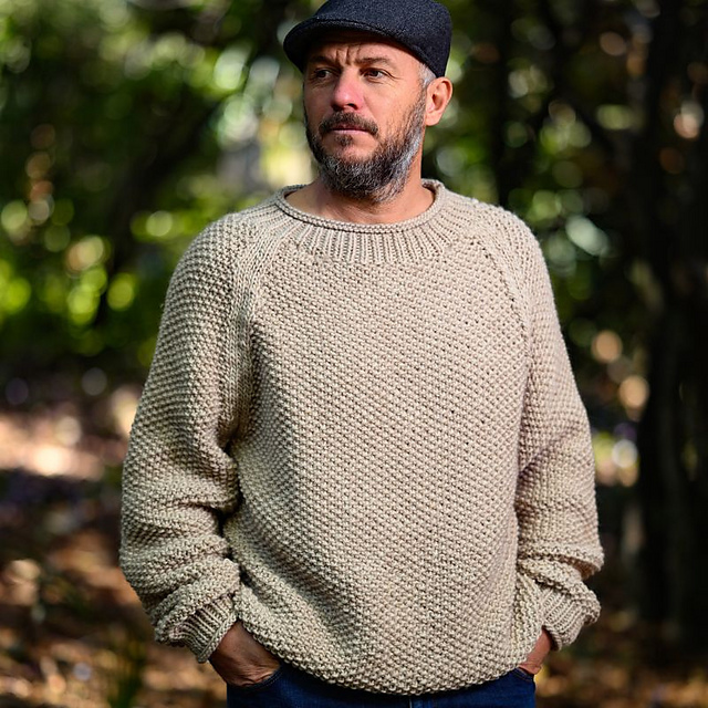 Men's Moss Stitch Sweater