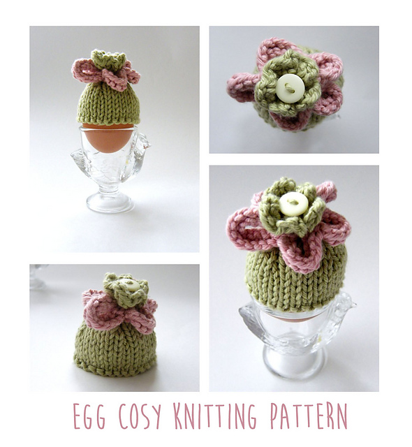 Egg cozy with flowers
