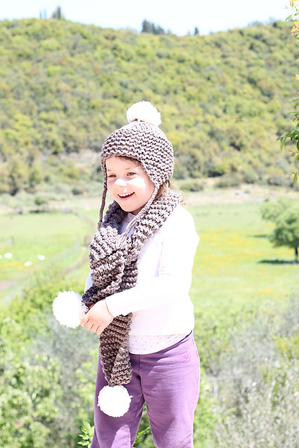 Child's Earflap Hat and Scarf