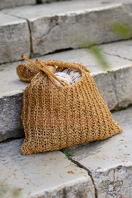 Raffia Japanese Knot Bag